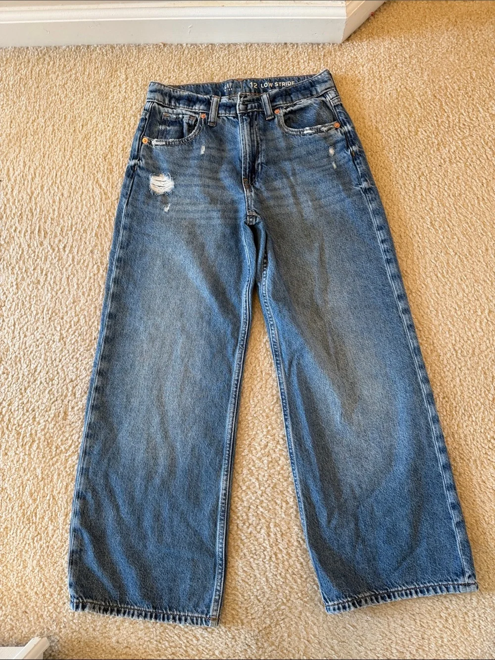 GAP Medium Blue High-Rise Straight Jeans - worn 1x